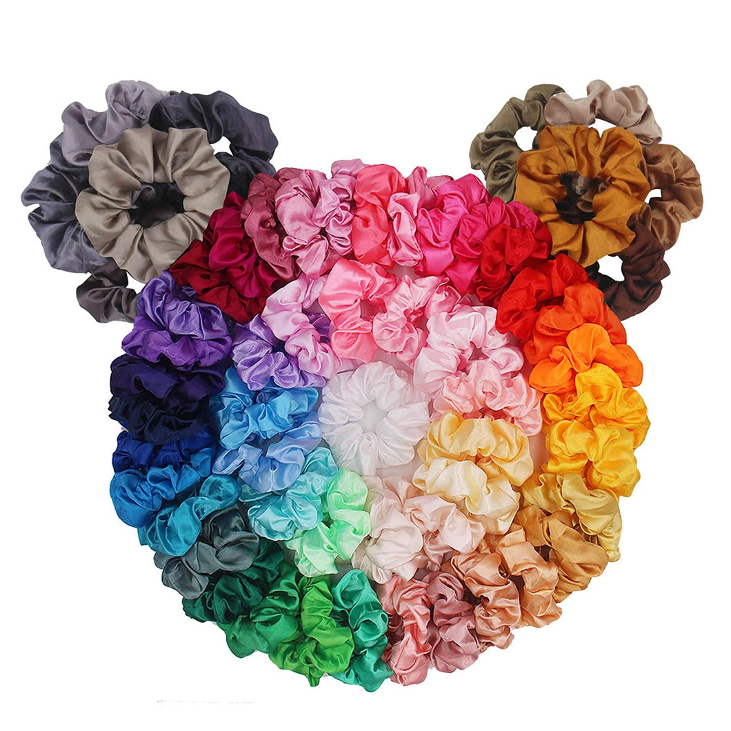 Hair Scrunchies, Satin Silk Scrunchies for Hair, Silky Curly Hair Accessories for Women